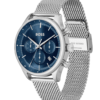 BOSS Blue-dial Chronograph Watch with Mesh Bracelet